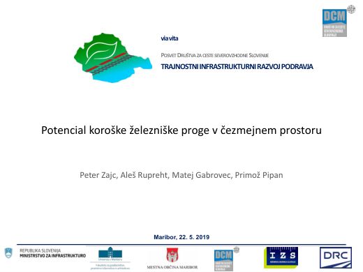 Presentation cover: Potencial koroške železniške proge v čezmejnem prostoru