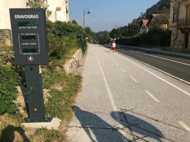 Slika 5: Števec kolesarjev v Dravogradu in podhod na Muti (Uroš Rozman)